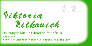 viktoria milkovich business card