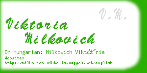 viktoria milkovich business card